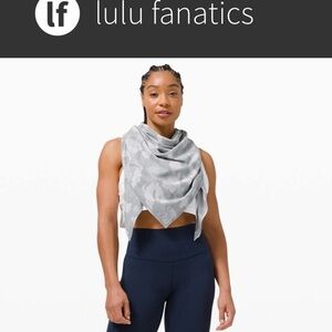 NWT Lululemon All You Need Scarf Heritage Speckle Camo Jacquard Rhino Grey